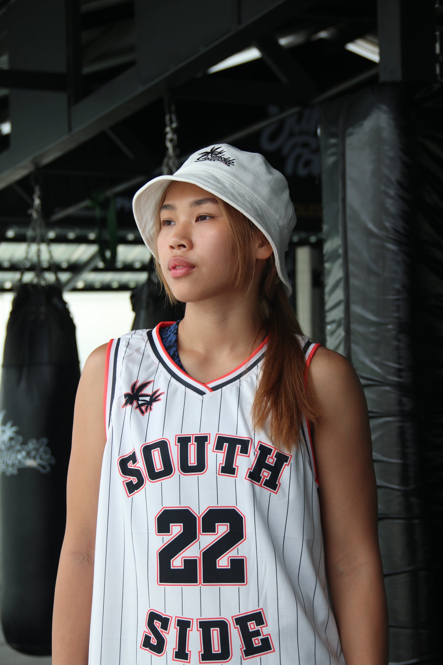 0005 Southside White Basketball Jersey