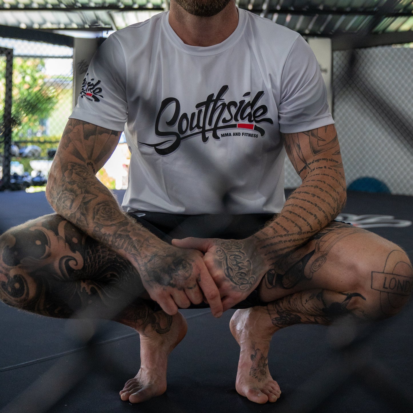 Southside MMA Dry Fit White Shirt Front