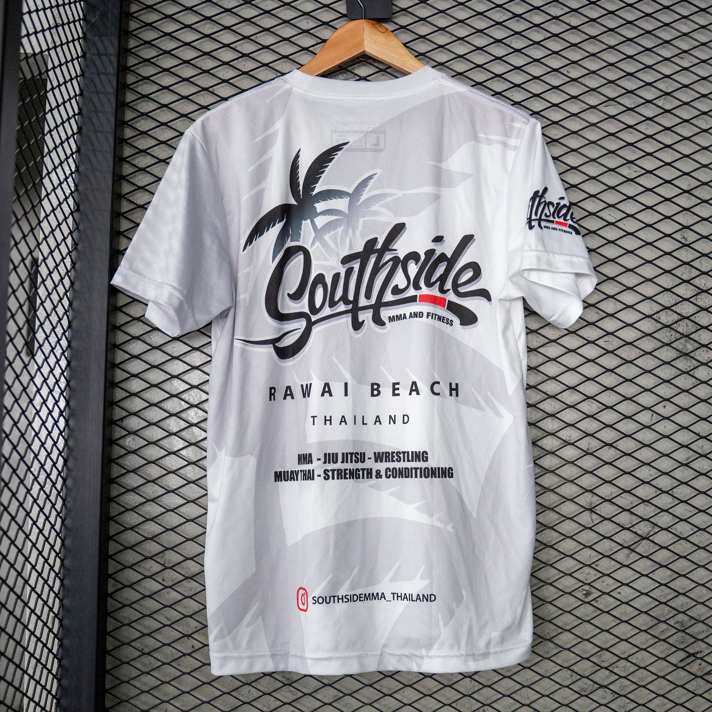 Southside MMA Dry Fit White Shirt Only Back