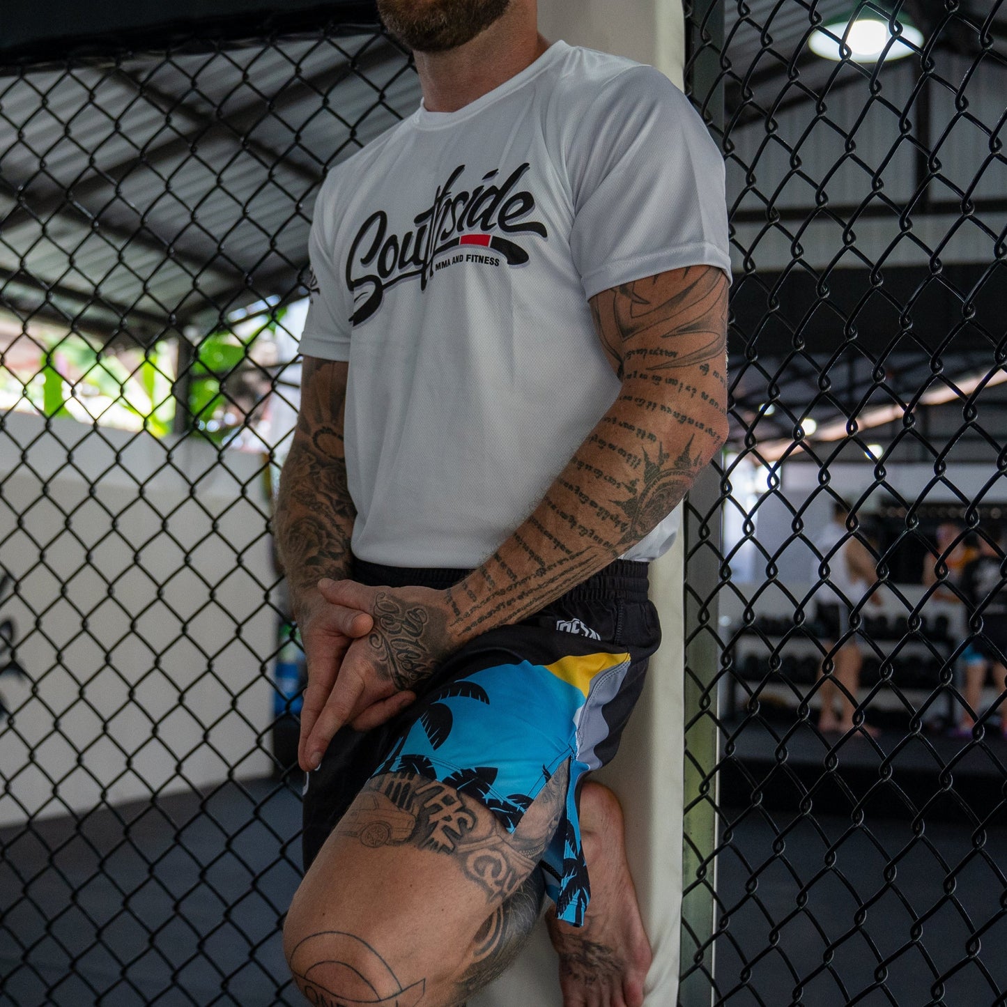 Southside MMA Dry Fit White Shirt Side