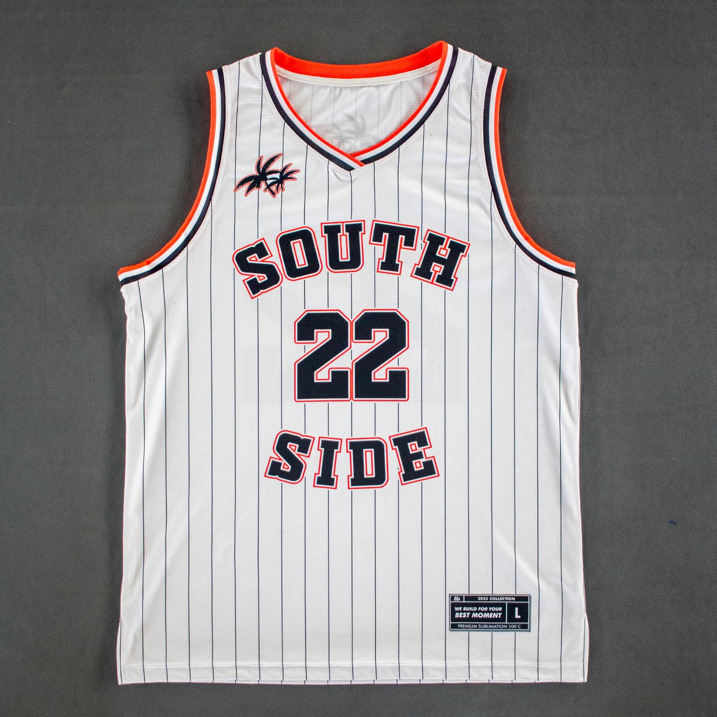 Southside White Basketball Jersey 8